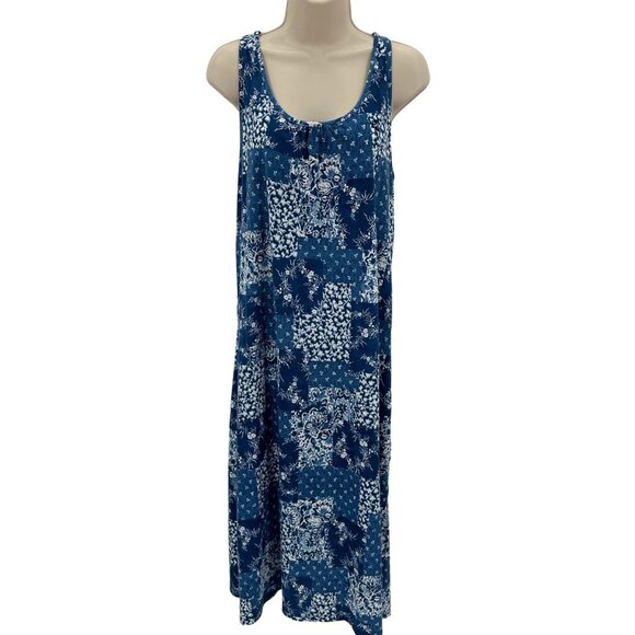 Lauren Ralph Lauren Dresses & Skirts - Lauren Ralph Lauren Women's Sleeveless Blue & White Floral Dress M